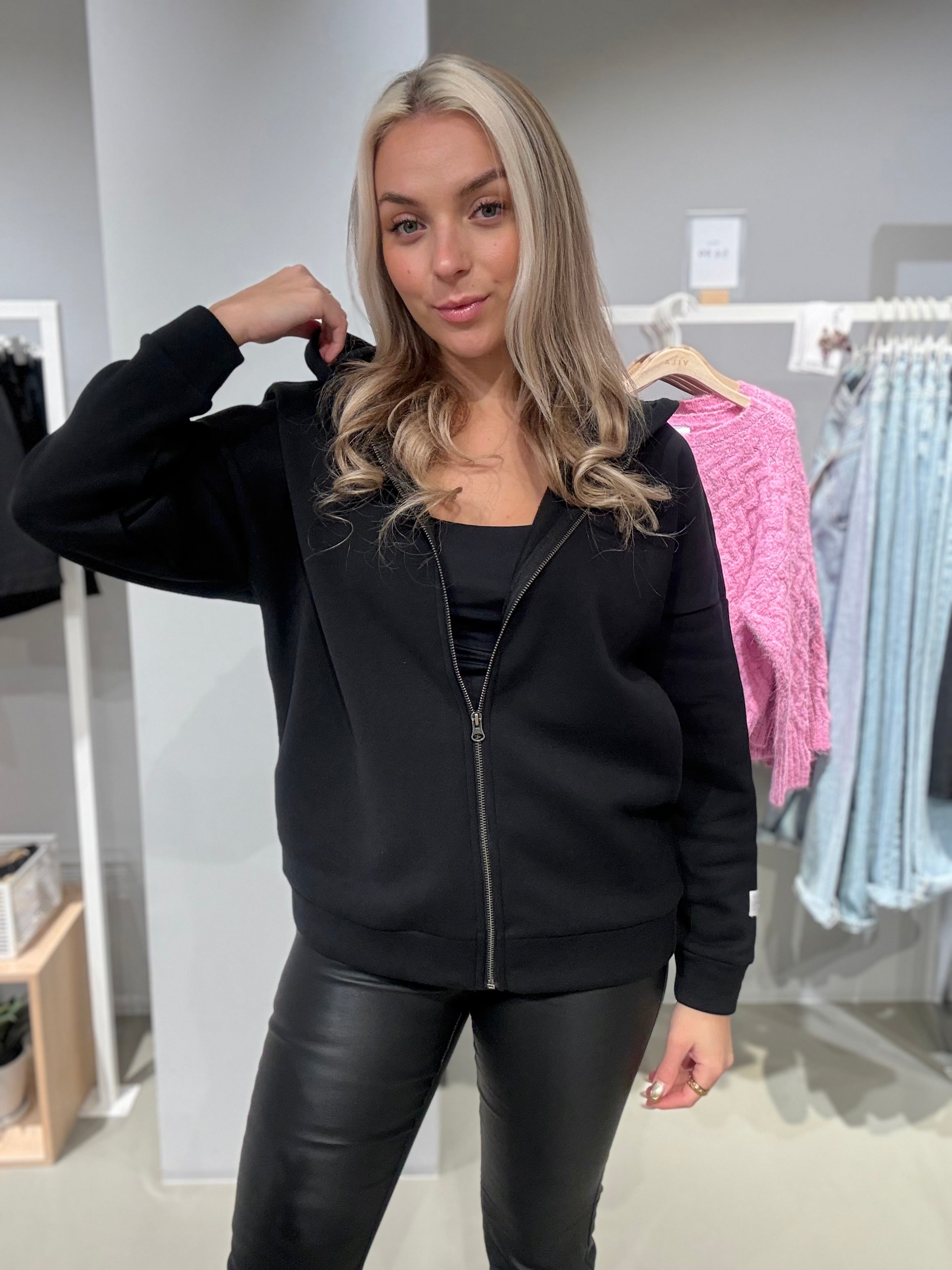 NMARYA Sweat Cardigan - Black